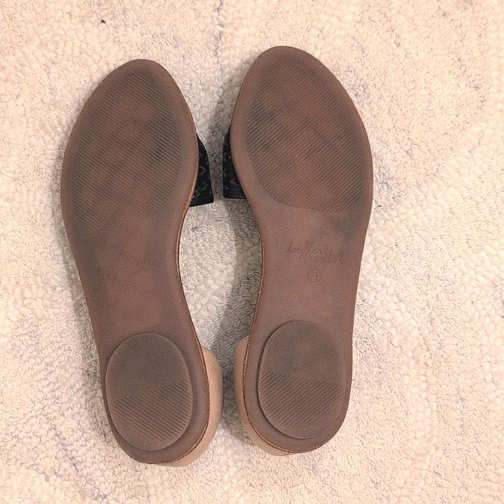 Loeffler Randall Black Sawyer Laser Cut D’Orsay Flats Size 7.5 - Picture 3 of 5